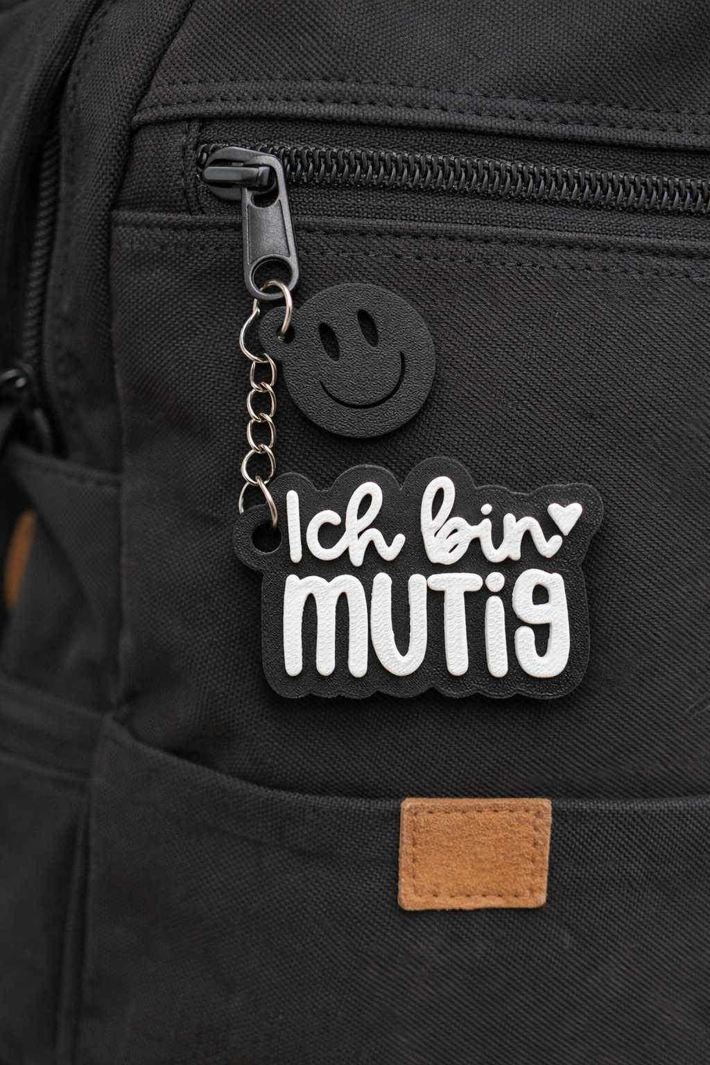 Schlüsselanhänger „Ich bin mutig“ – Handmade 3D-Druck Anhänger aus PLA
