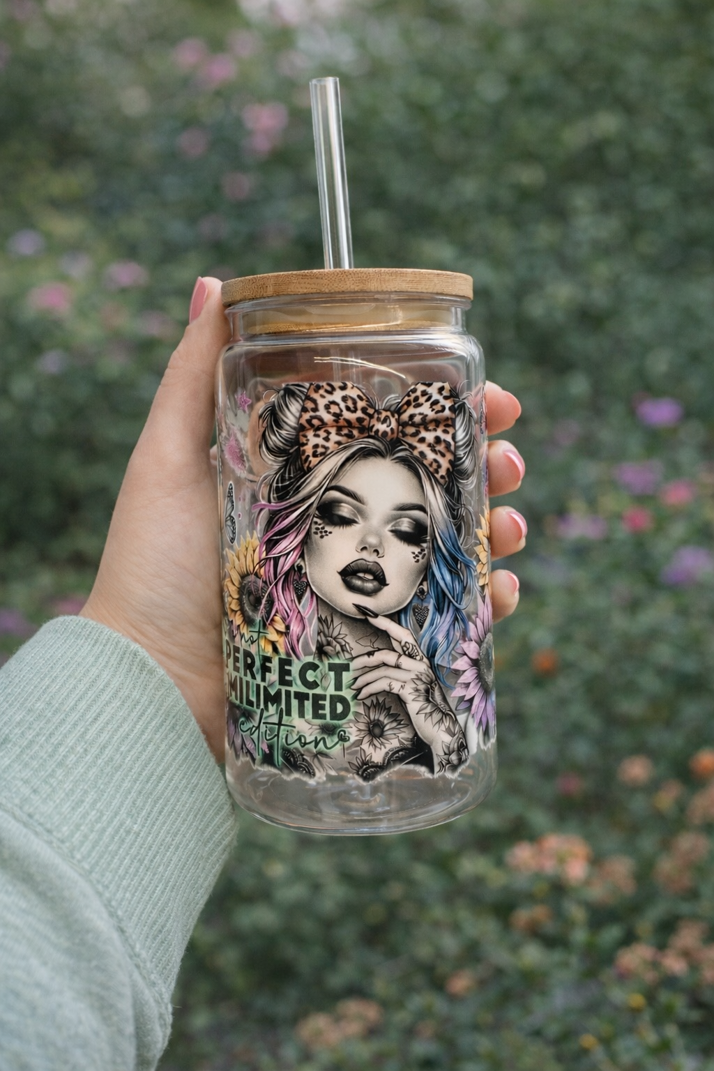 Trinkbecher klar- „I'm not perfect, I'm limited edition“