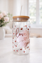 Trinkbecher klar-  „Love You“