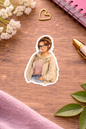 Cozy Girl Sticker – süßer Vinyl Aufkleber mit Brille & Hoodie