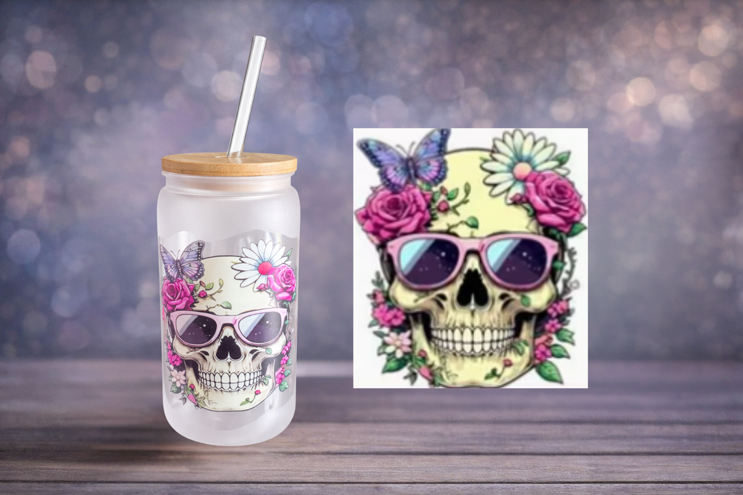 Trinkbecher Totenkopf mattiert – Daisy Skull