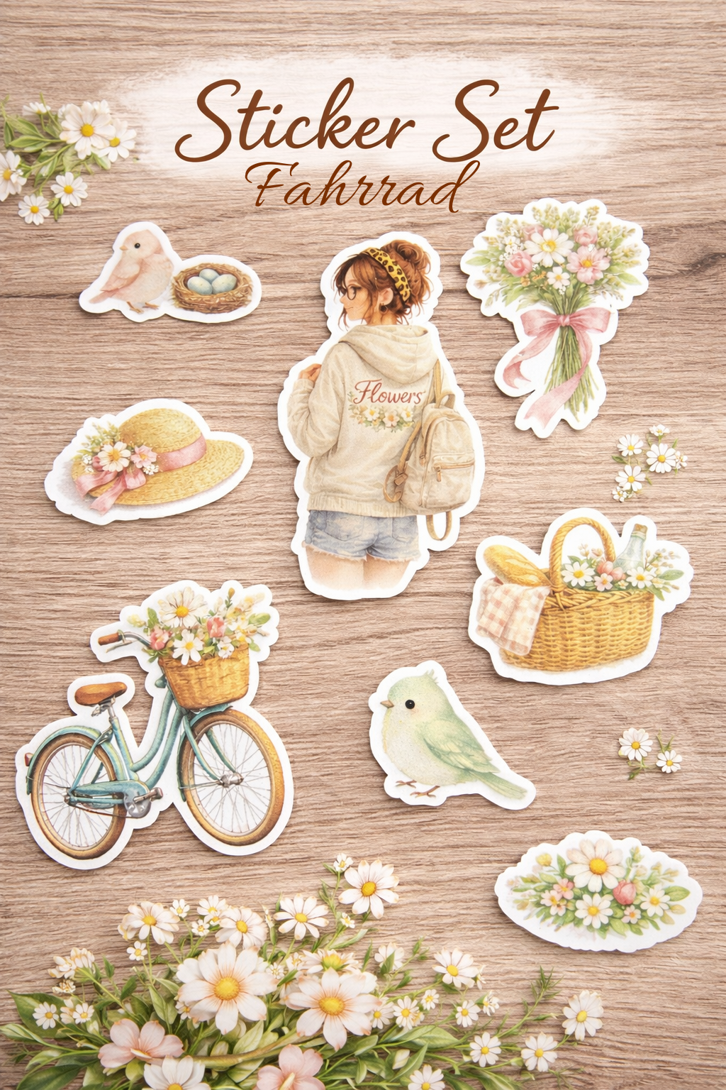 Sticker-Set Frühlingsdesign