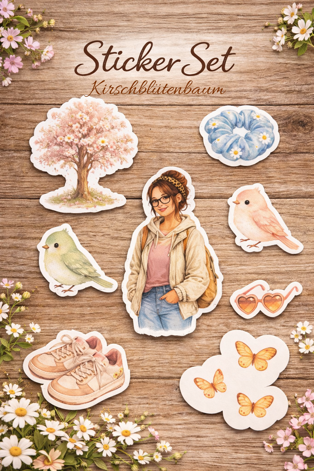 Sticker-Set Frühlingsdesign