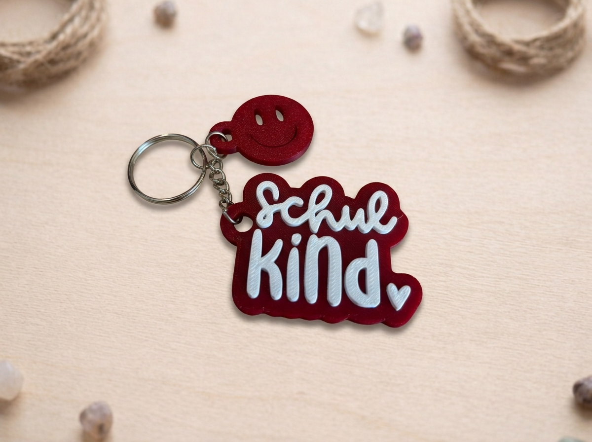Schlüsselanhänger „Schulkind“ – Handmade 3D-Druck Anhänger aus PLA