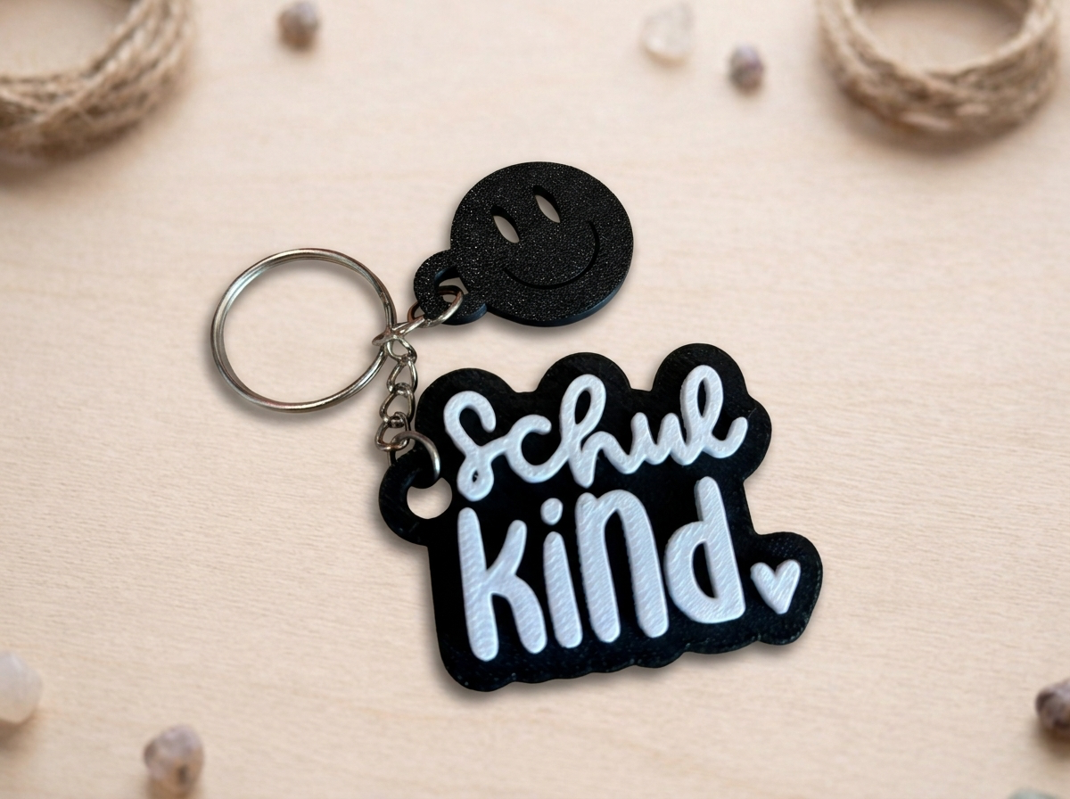 Schlüsselanhänger „Schulkind“ – Handmade 3D-Druck Anhänger aus PLA