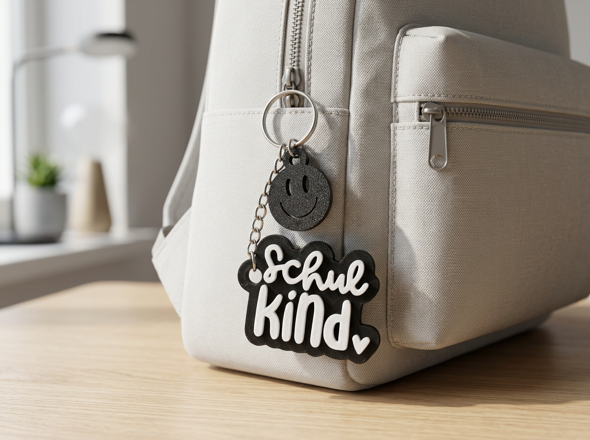 Schlüsselanhänger „Schulkind“ – Handmade 3D-Druck Anhänger aus PLA