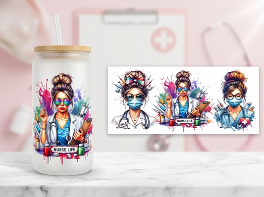 Trinkbecher mattiert-Nurse Sonnenbrille – Geschenk für Pflegepersonal